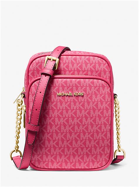 michael kors jet set rosa innenraum|Jet Set Travel Medium Signature Logo Crossbody Bag .